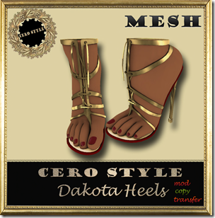 Dakota heels gold